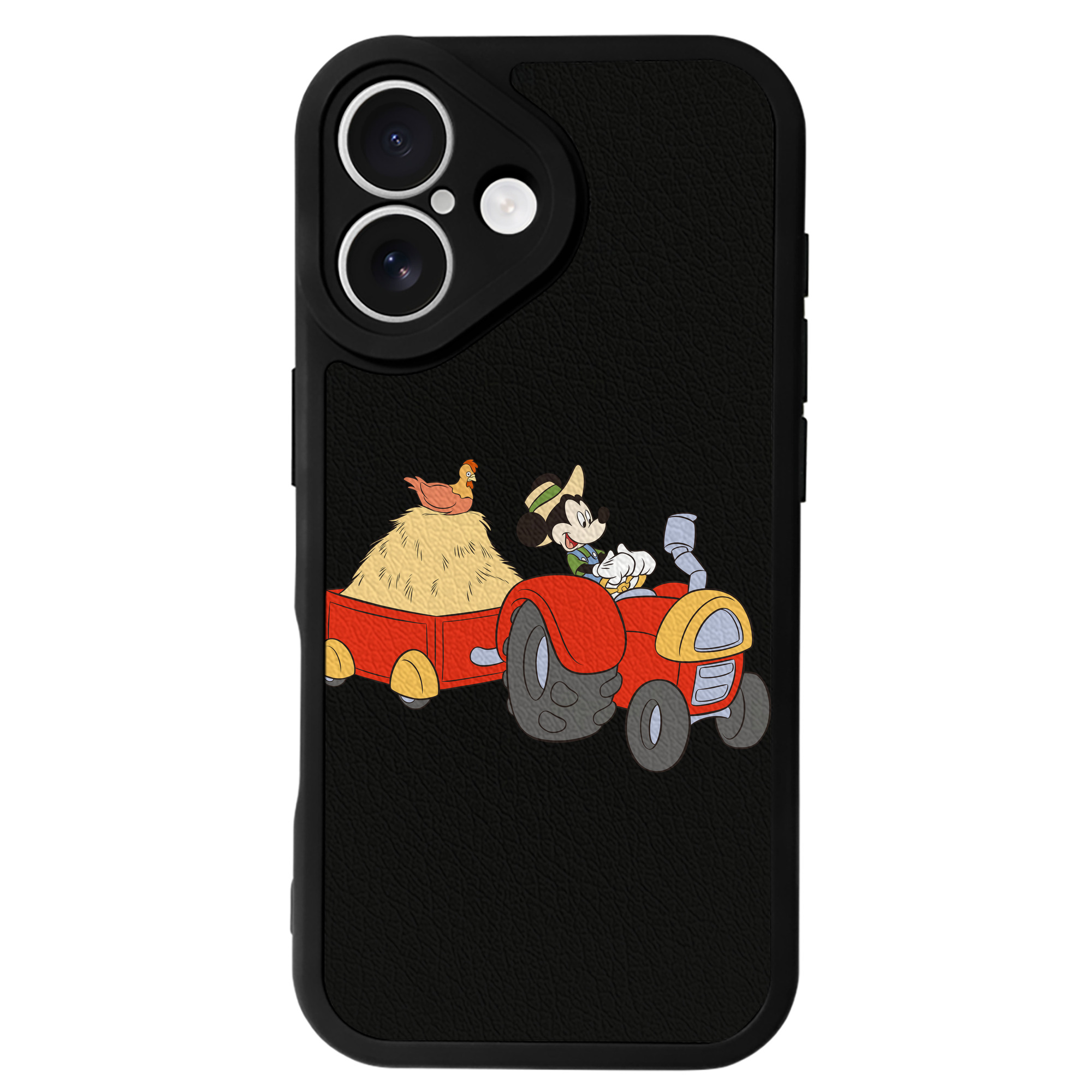 （画像用） ミッキーマウス Mickey Mouse 【iPhone 16シリーズ対応】シリコンスマホケース（レザー調） 材質：シリコン